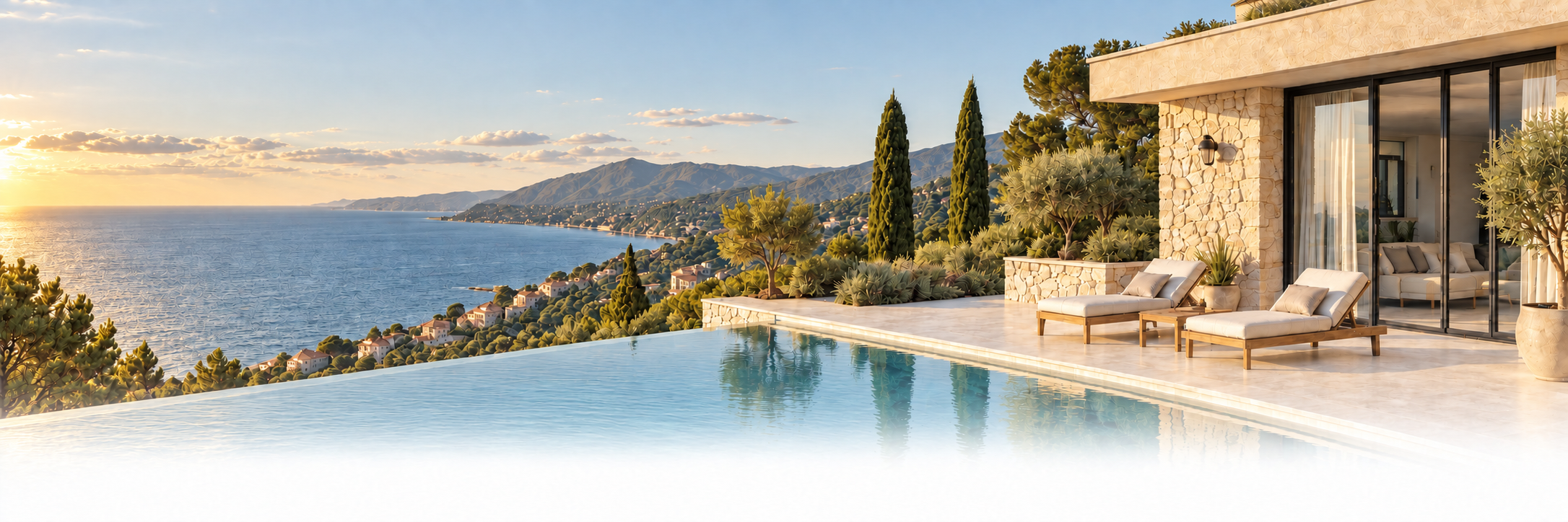 Villa contemporaine avec piscine et vue mer sur la Côte d’Azur
